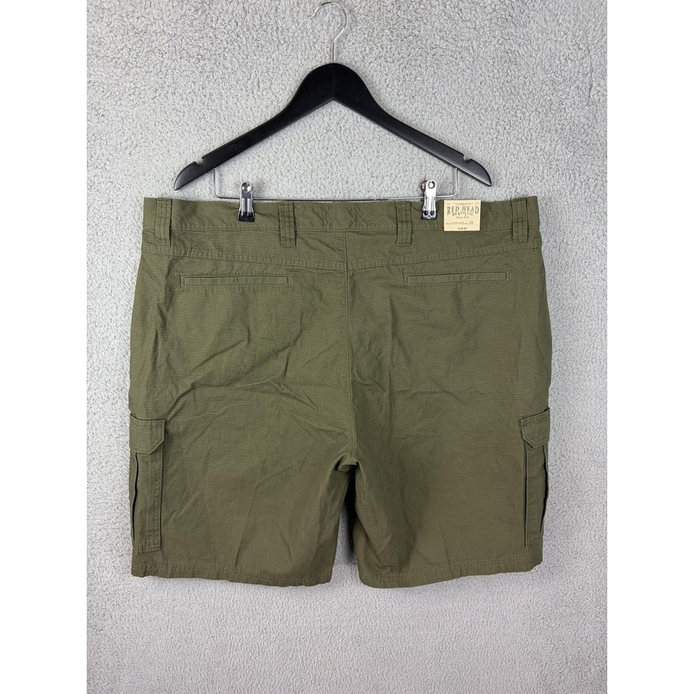 RedHead Shorts Mens 44 Green Cargo 100% Cotton Canvas 11 Inseam Outdoor Casual